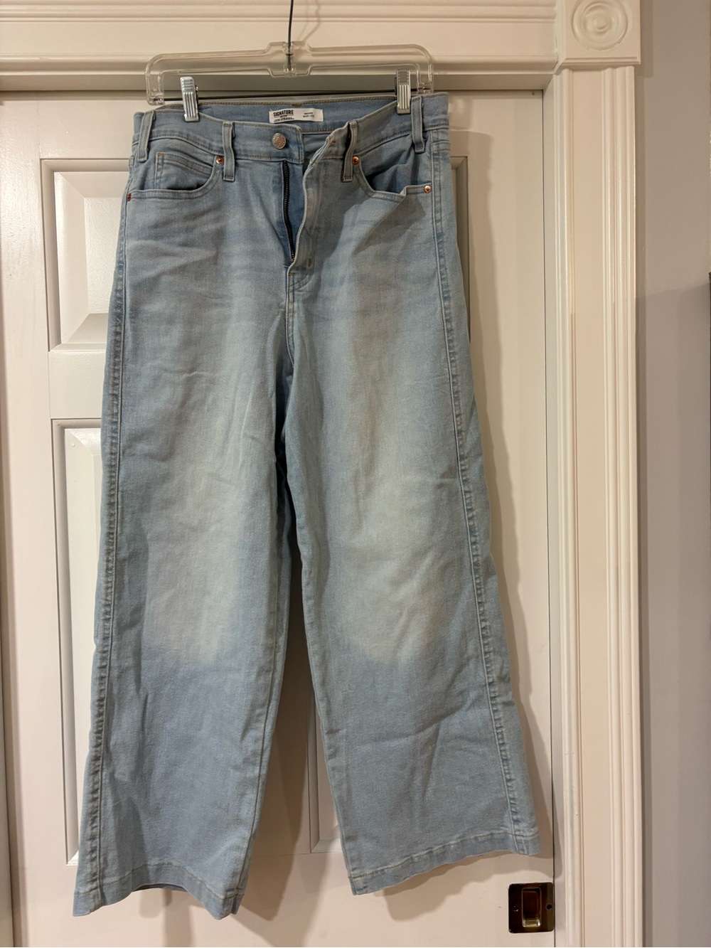 Signature by Levi Strauss Pale Blue Wide-Leg Jeans